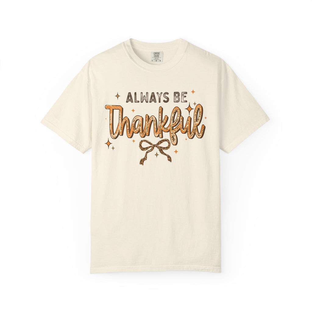 Thanksgiving T shirt, Comfort Colors , Coquette Thankful Tee, Women's Preppy Fall Gift, Thanksgiving Feast Give Thanks