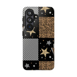 Checkered Leopard Star Phone Case, Stars tough case Case, Cute Punk Phone Cover