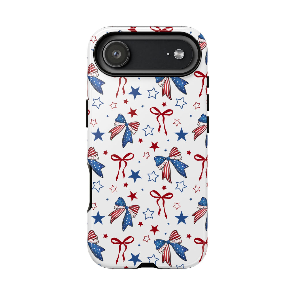 4th oh July Stars and Bows Phone Case, Bows tough case Case, Cute Stars Phone Cover