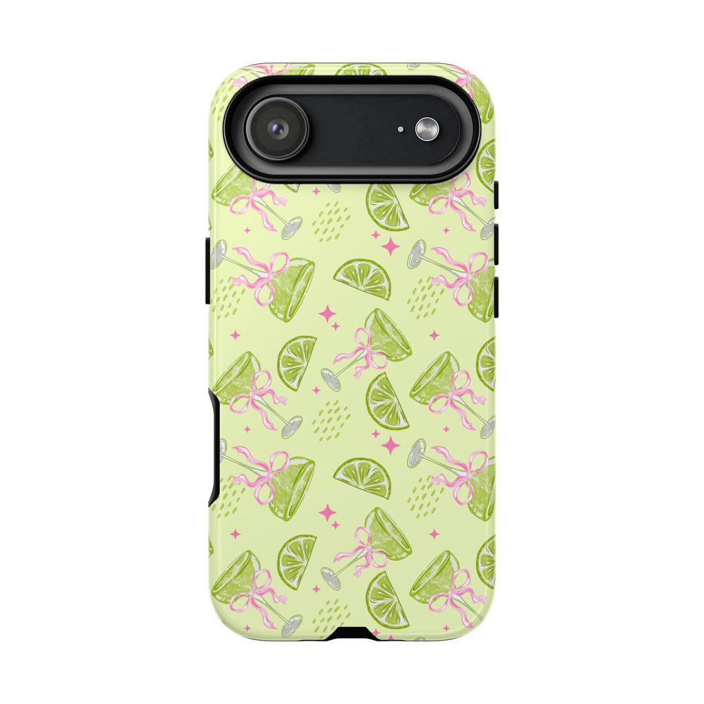 Margarita Phone Case, Floral Pink Bow tough case Case, Cute Fun Phone Cover