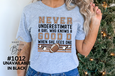 Never Underestimate Good D Adult Shirt