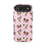 Pink Checkered Teacher Life Phone Case, Pencils tough case Case, Cute TeacherPhone Cover