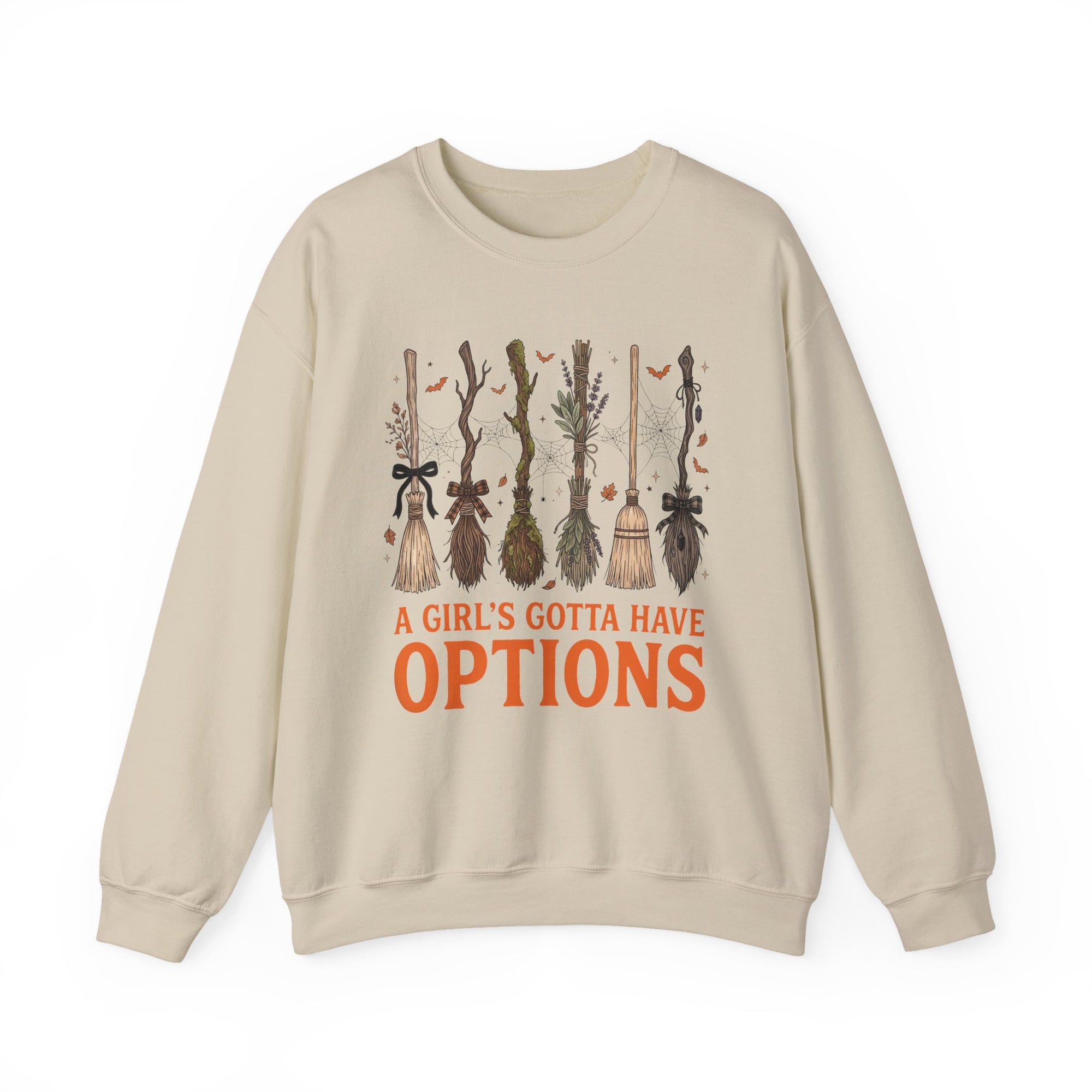 Retro A Girls Gotta Have Options Shirt, Halloween Witch Shirt, Spooky Season Pullover, Feeling Witchy Tee, Fall Gift for Women