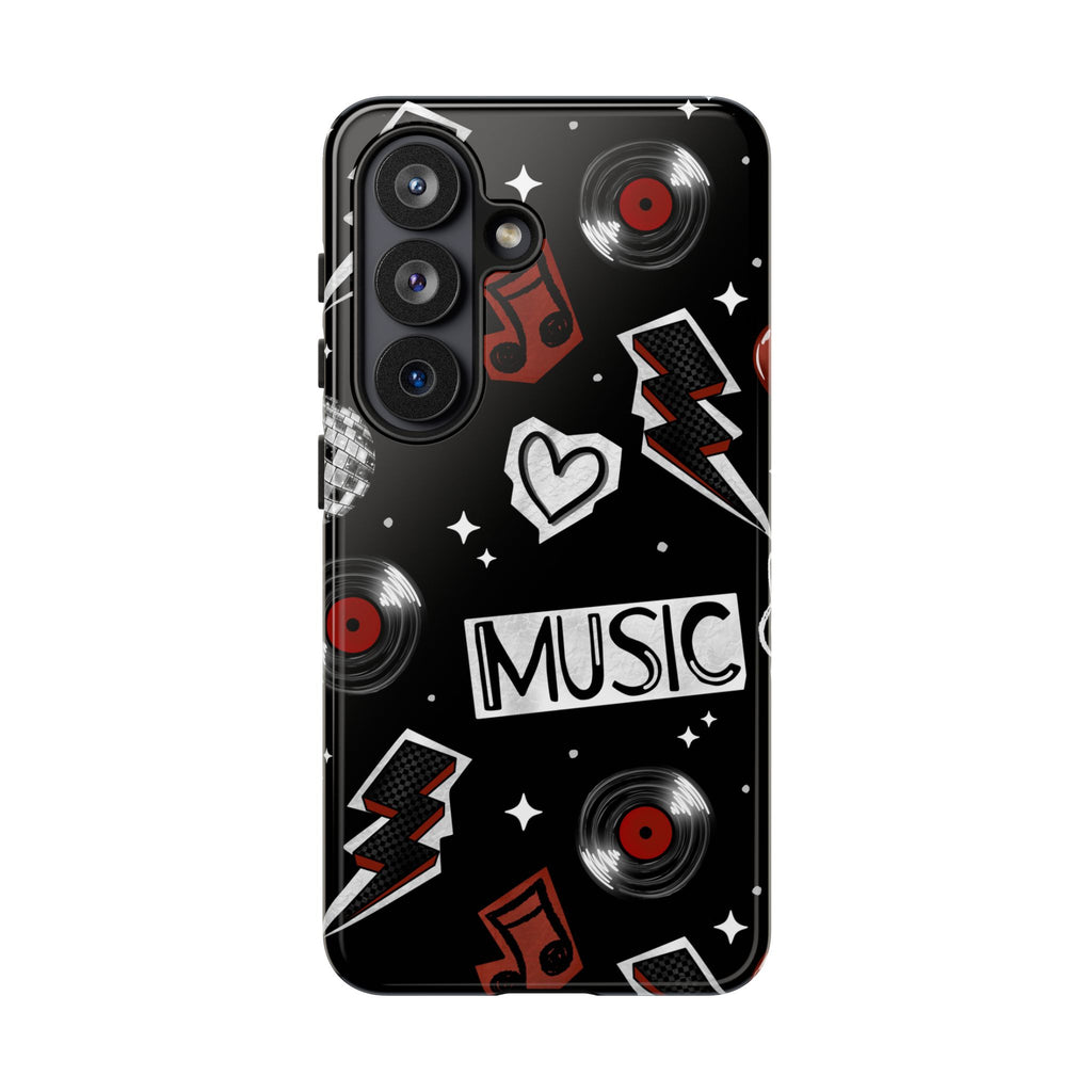 Music Themed Phone Case, Floral Music tough case Case, Cute Dj Phone Cover