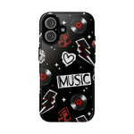 Music Themed Phone Case, Floral Music tough case Case, Cute Dj Phone Cover