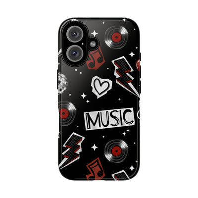 Music Themed Phone Case, Floral Music tough case Case, Cute Dj Phone Cover