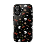 Skull Cherry Leopard Stars Phone Case, Cherry tough case Case, Cute Punk Phone Cover