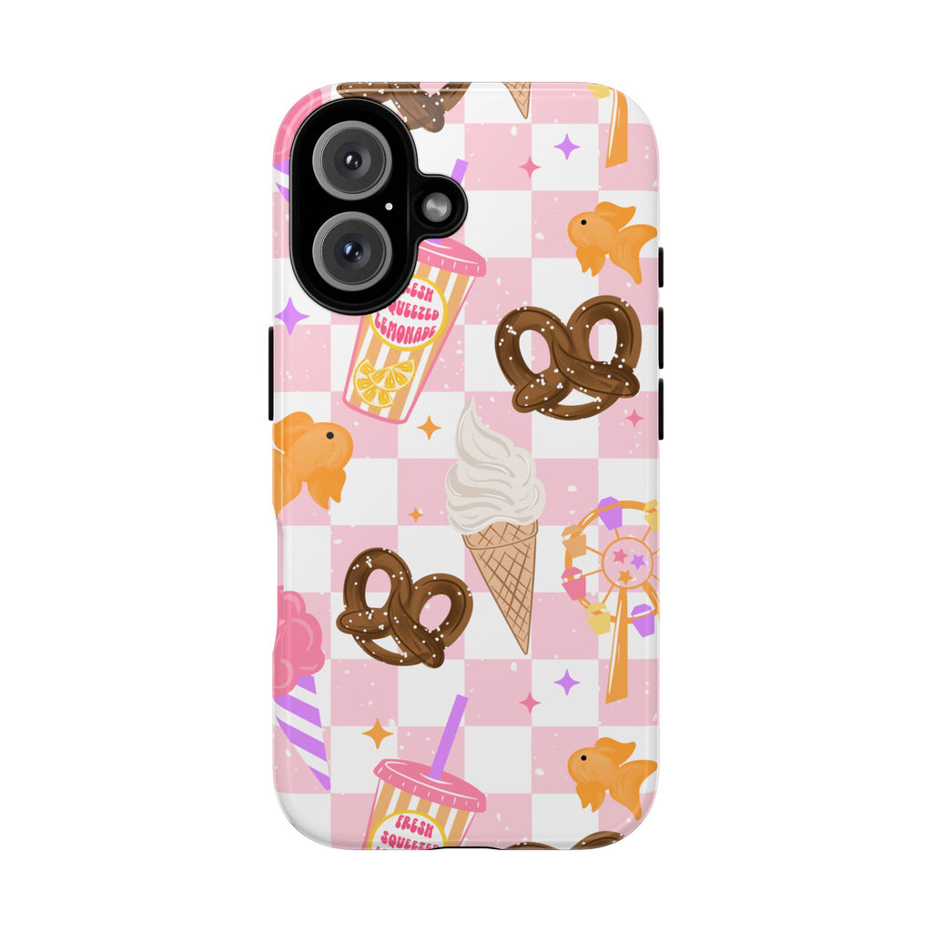 Carnival Themed Phone Case, Stars checkered tough case Case, Cute Fair Phone Cover
