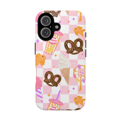 Carnival Themed Phone Case, Stars checkered tough case Case, Cute Fair Phone Cover
