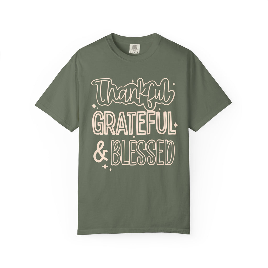 Thankful, Grateful, Blessed T-Shirt Comfort Color For Women