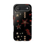 Retro Checkered Stars Phone Case, Punk tough case Case, Cute stars Phone Cover