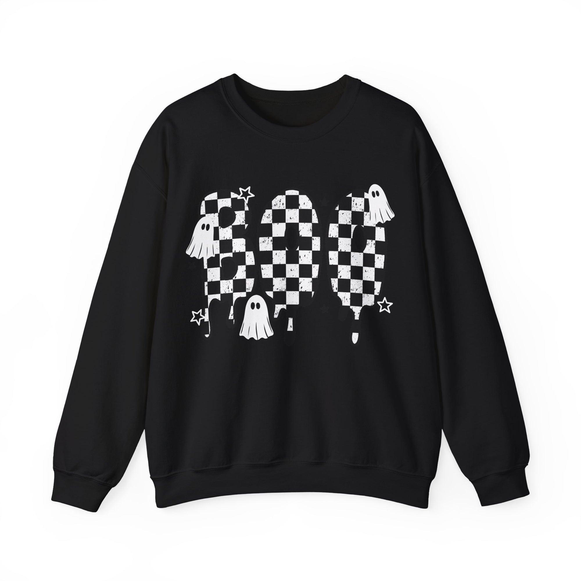 Boo Sweatshirt, Trendy Halloween Sweater, Spooky Season Sweater, Fall Vibes, Cute Ghost Sweatshirt, Stars Ghost