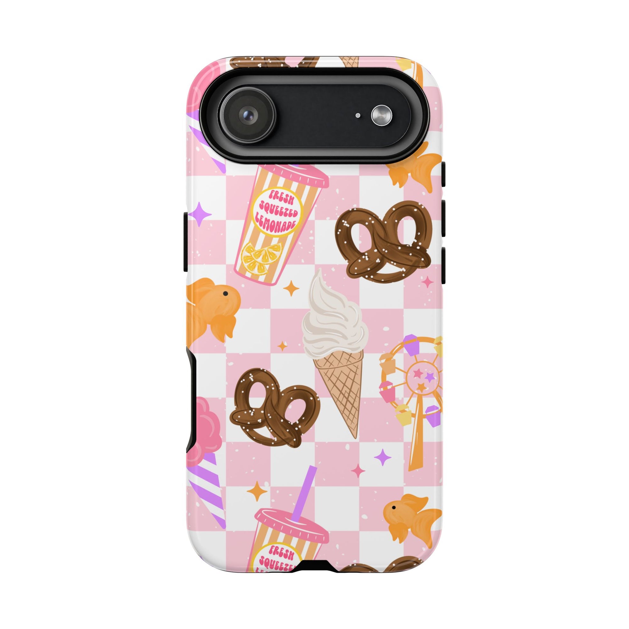 Carnival Themed Phone Case, Stars checkered tough case Case, Cute Fair Phone Cover