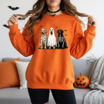 Skull Dogs Sweatshirt, Trendy Halloween Sweater, Spooky Season Sweater, Fall Vibes, Cute Ghost Sweatshirt, Stars Ghost