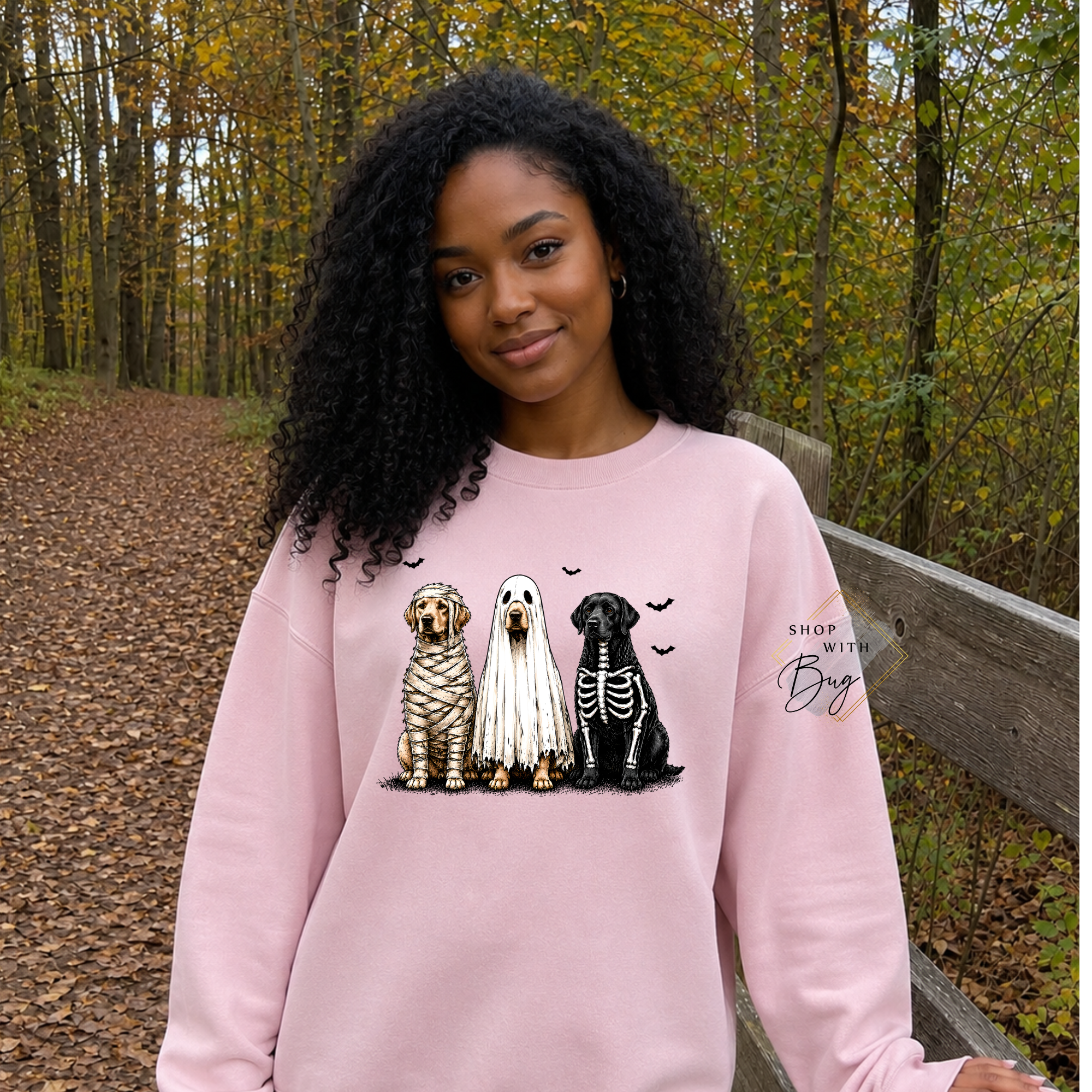 Skull Dogs Sweatshirt, Trendy Halloween Sweater, Spooky Season Sweater, Fall Vibes, Cute Ghost Sweatshirt, Stars Ghost
