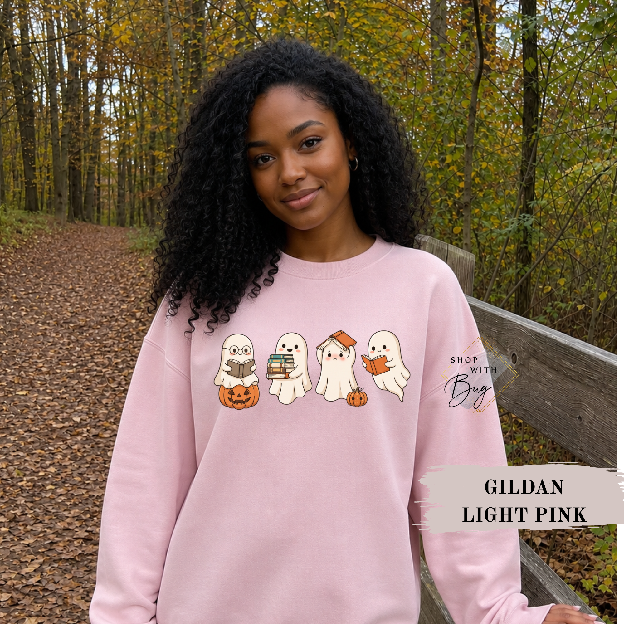 Ghost Books Sweatshirt, Trendy Halloween Sweater, Spooky Season Sweater, Fall Vibes, Cute Ghost Sweatshirt, Stars Ghost