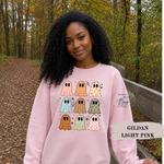 Retro Ghost Sweatshirt, Trendy Halloween Sweater, Spooky Season Sweater, Fall Vibes, Cute Ghost Sweatshirt