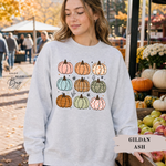 Retro Pumpkins Sweatshirt, Trendy Halloween Sweater, Spooky Season Sweater, Fall Vibes, Cute Pumpkin Sweatshirt