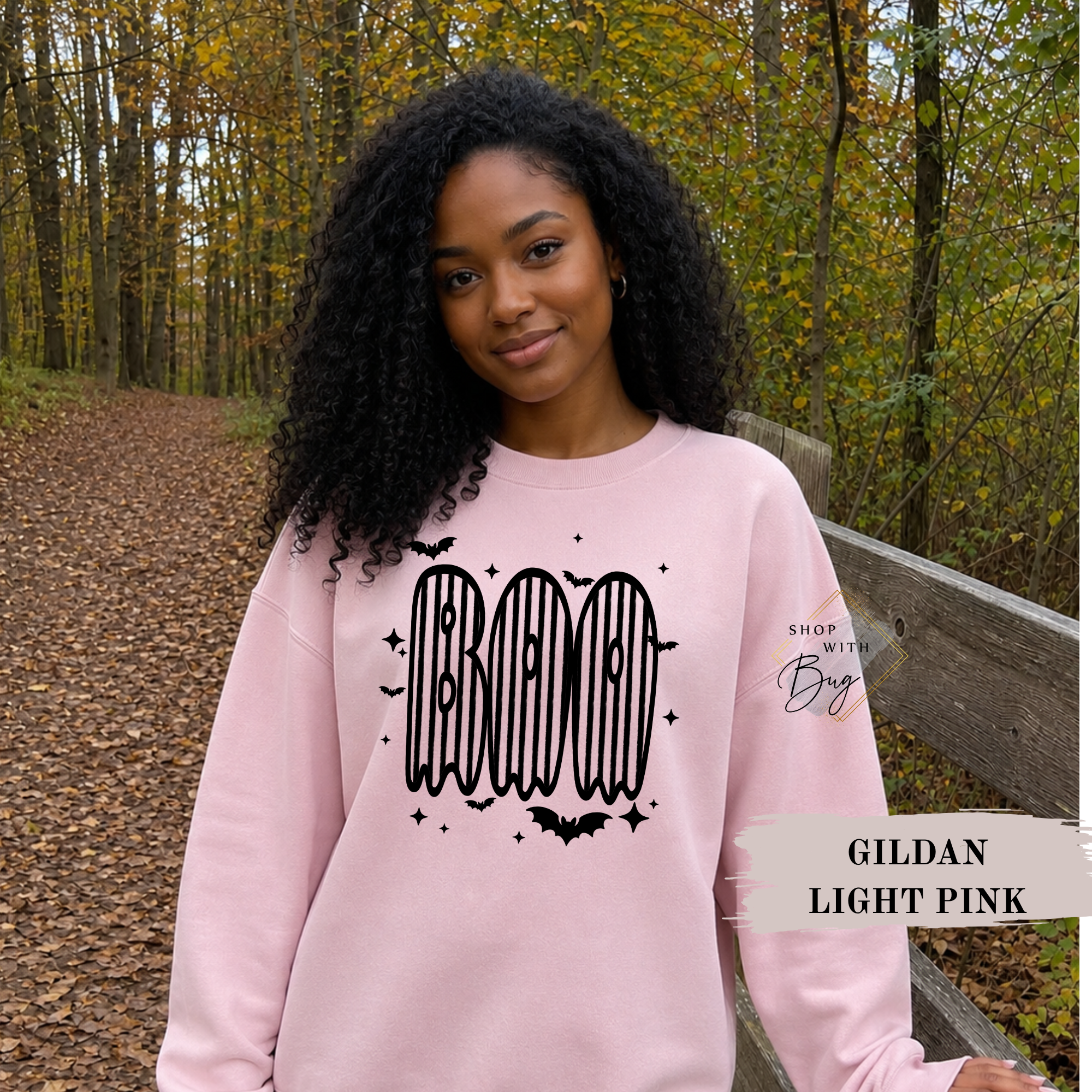 Circus Striped Boo Sweatshirt, Trendy Halloween Sweater, Spooky Season Sweater, Fall Vibes, Cute Boo Sweatshirt