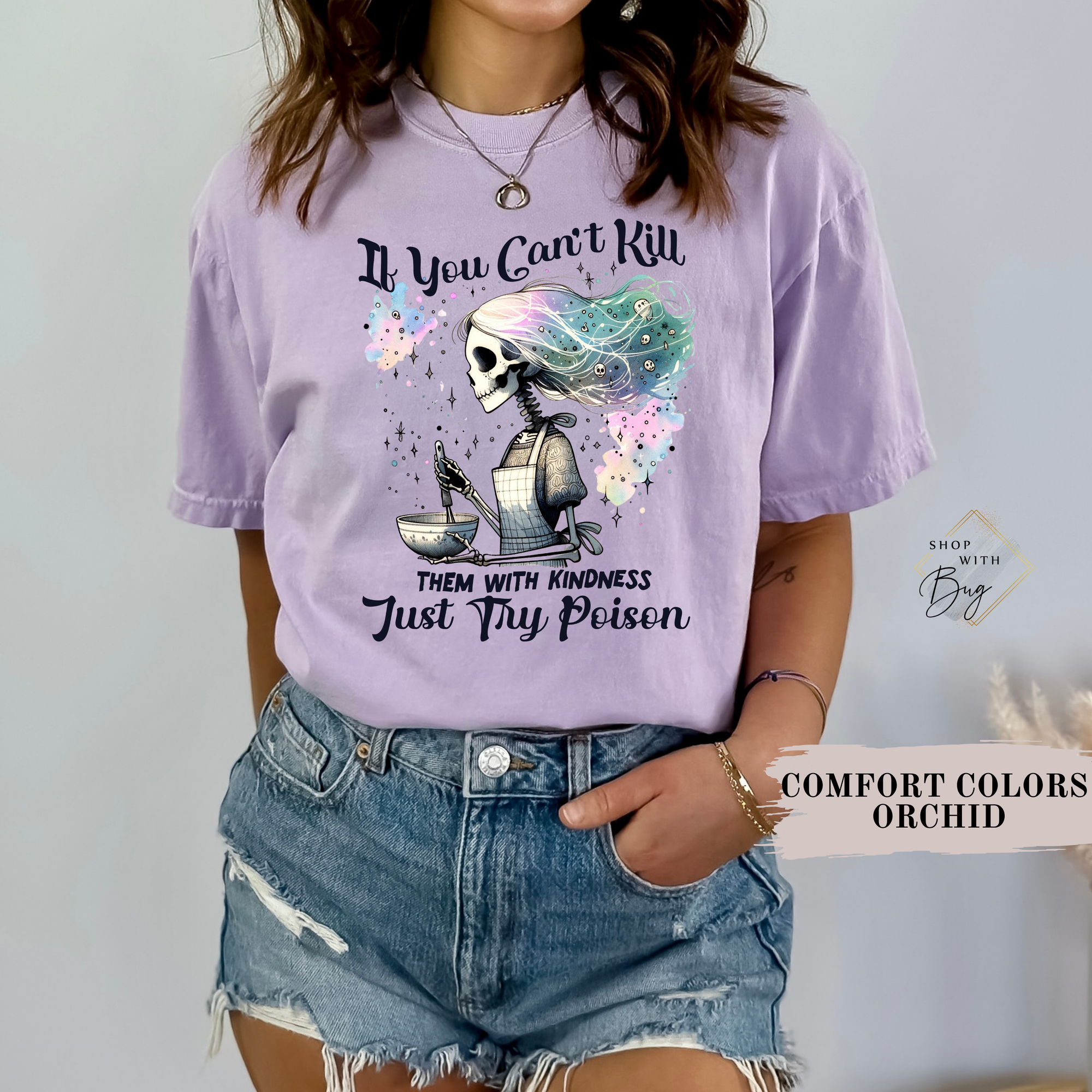 With Kindness Halloween T-Shirt Comfort Color For Women
