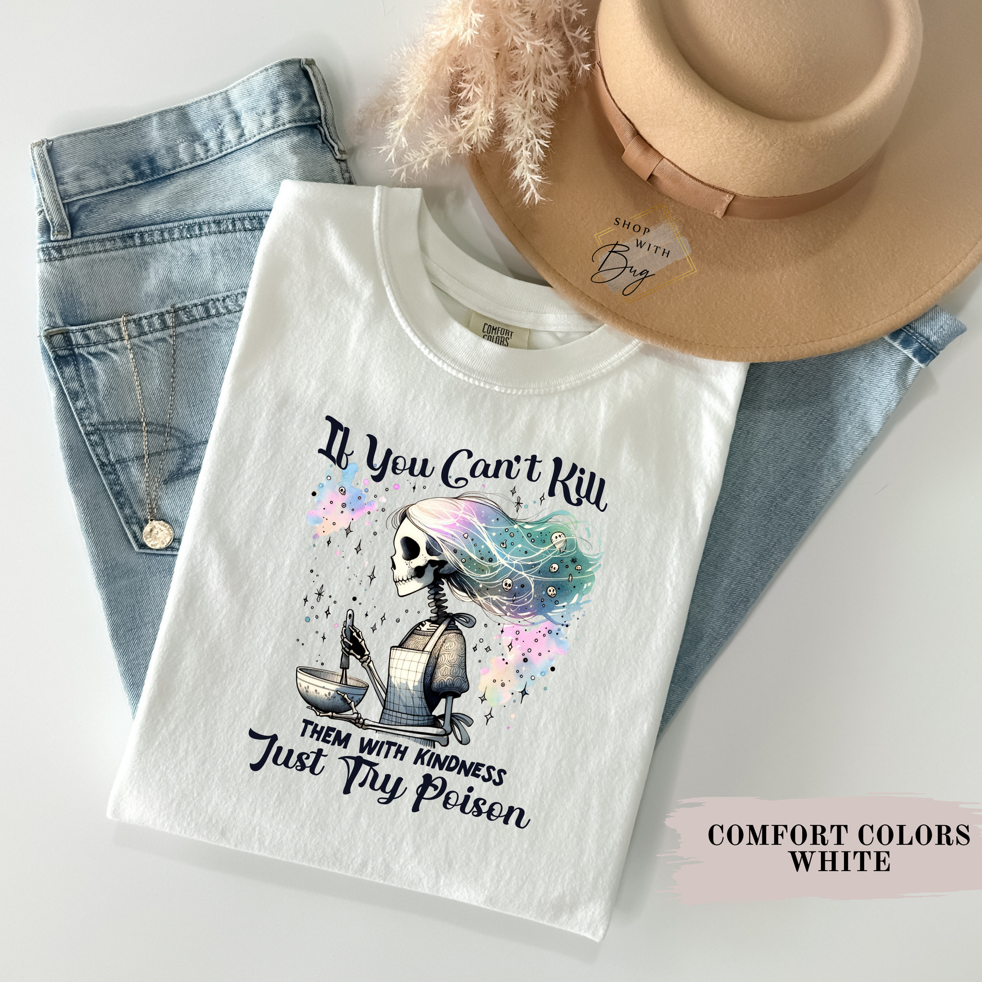 With Kindness Halloween T-Shirt Comfort Color For Women