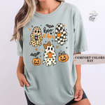 Boo Vibes Halloween T-Shirt Comfort Color For Women