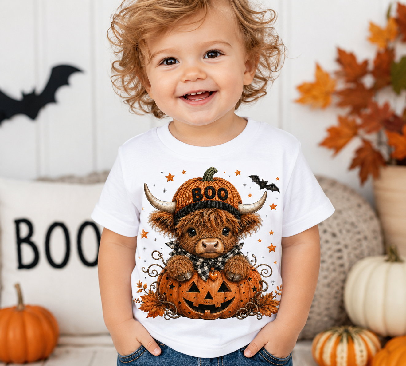Highland Cow Toddler Short Sleeve Tee