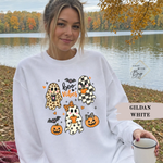 Boo Vibes Pumpkins Sweatshirt, Trendy Halloween Sweater, Spooky Season Sweater, Fall Vibes, Cute Pumpkin Sweatshirt