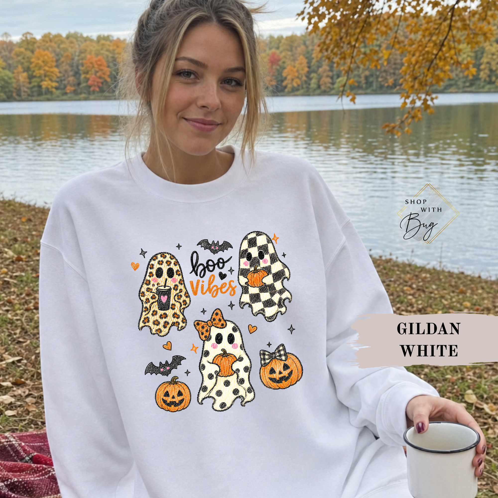 Boo Vibes Pumpkins Sweatshirt, Trendy Halloween Sweater, Spooky Season Sweater, Fall Vibes, Cute Pumpkin Sweatshirt