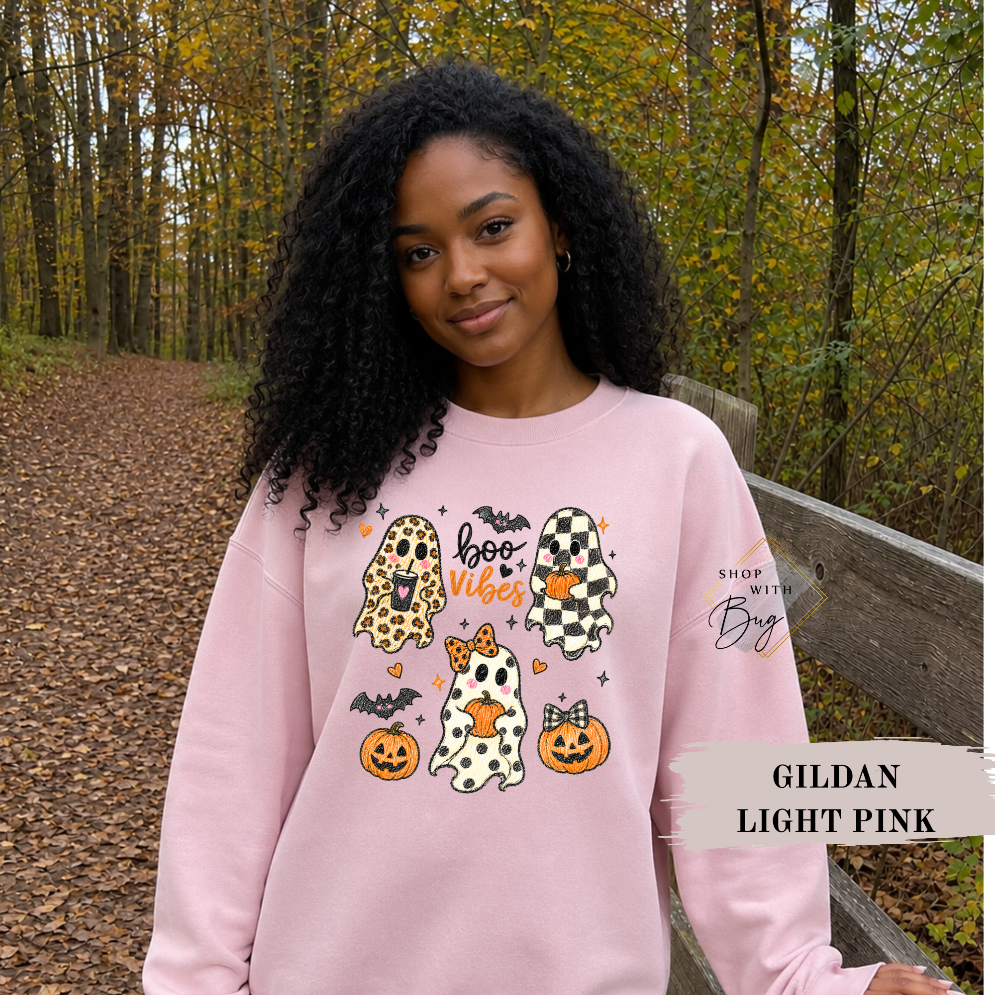 Boo Vibes Pumpkins Sweatshirt, Trendy Halloween Sweater, Spooky Season Sweater, Fall Vibes, Cute Pumpkin Sweatshirt