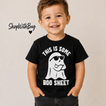 Boo Sheet Halloween Toddler Short Sleeve Tee