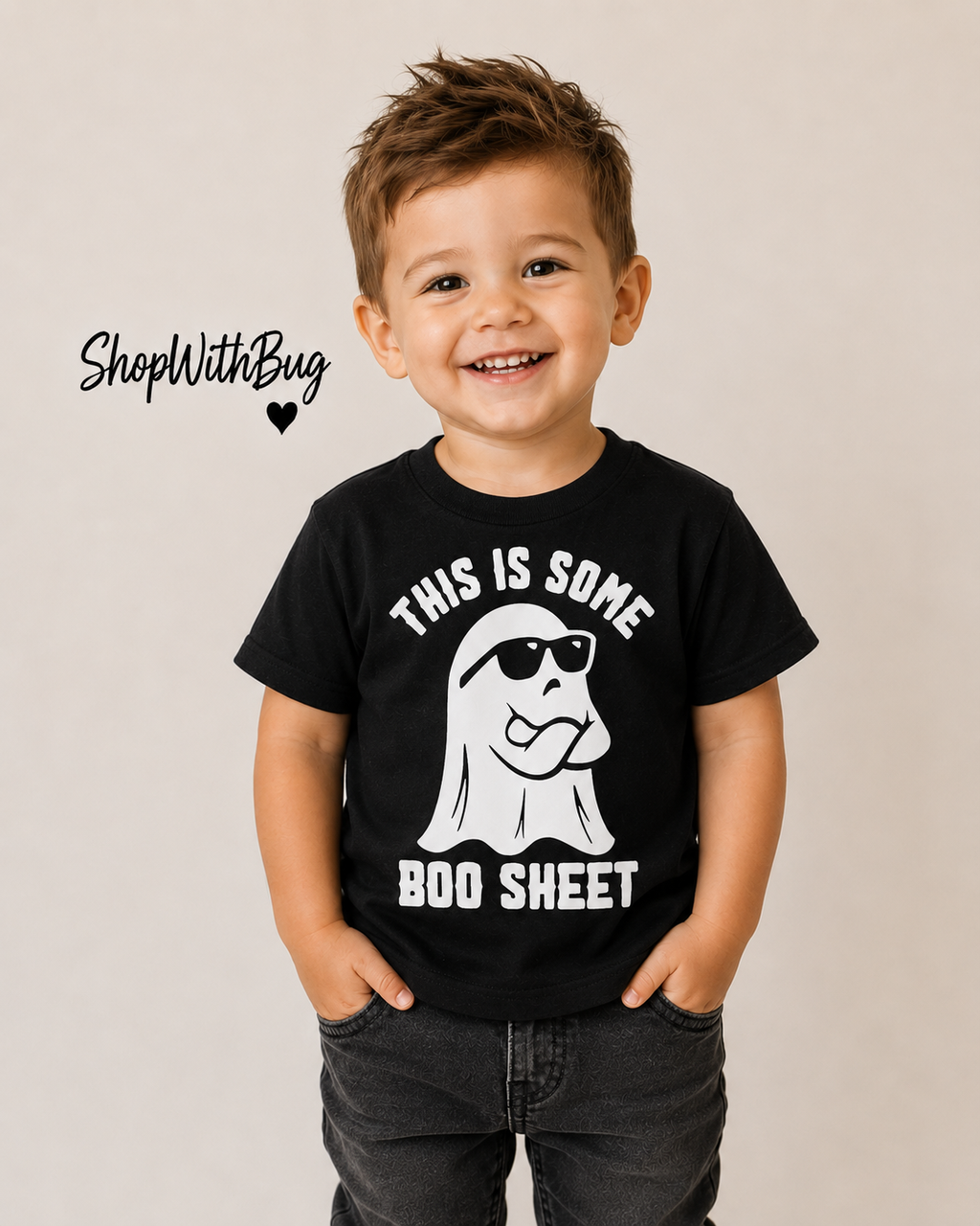 Boo Sheet Halloween Toddler Short Sleeve Tee
