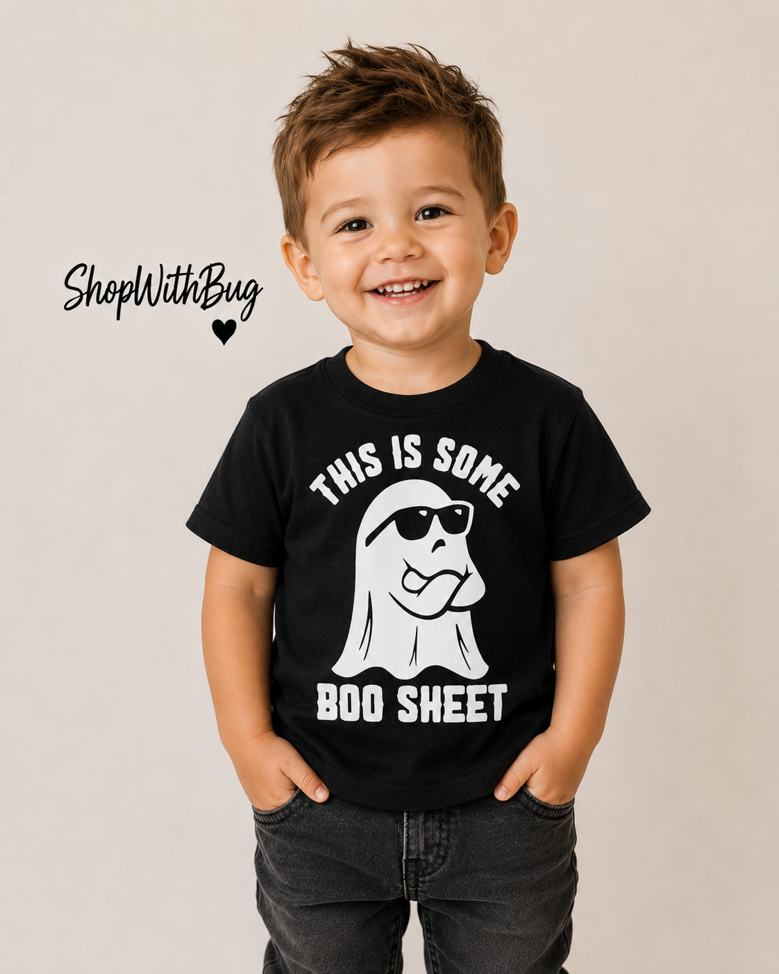 Boo Sheet Halloween Toddler Short Sleeve Tee