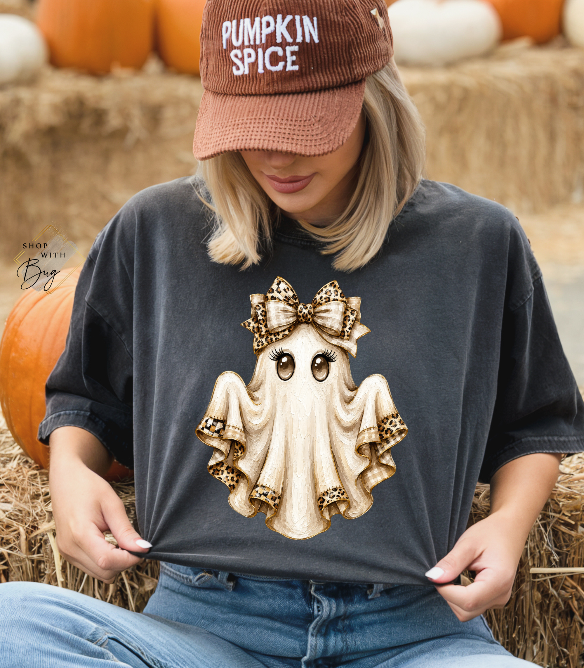Leopard Coquette Ghost Comfort Colors T-shirt For Women