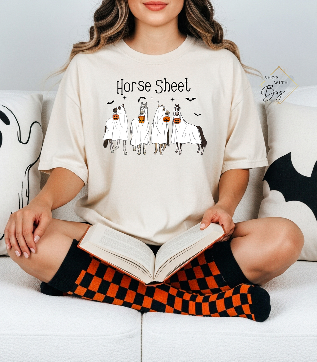 Horse Sheet Halloween T-Shirt