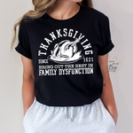 Thanksgiving Bring out the Best in Family Dysfunction Halloween Womens T-Shirt