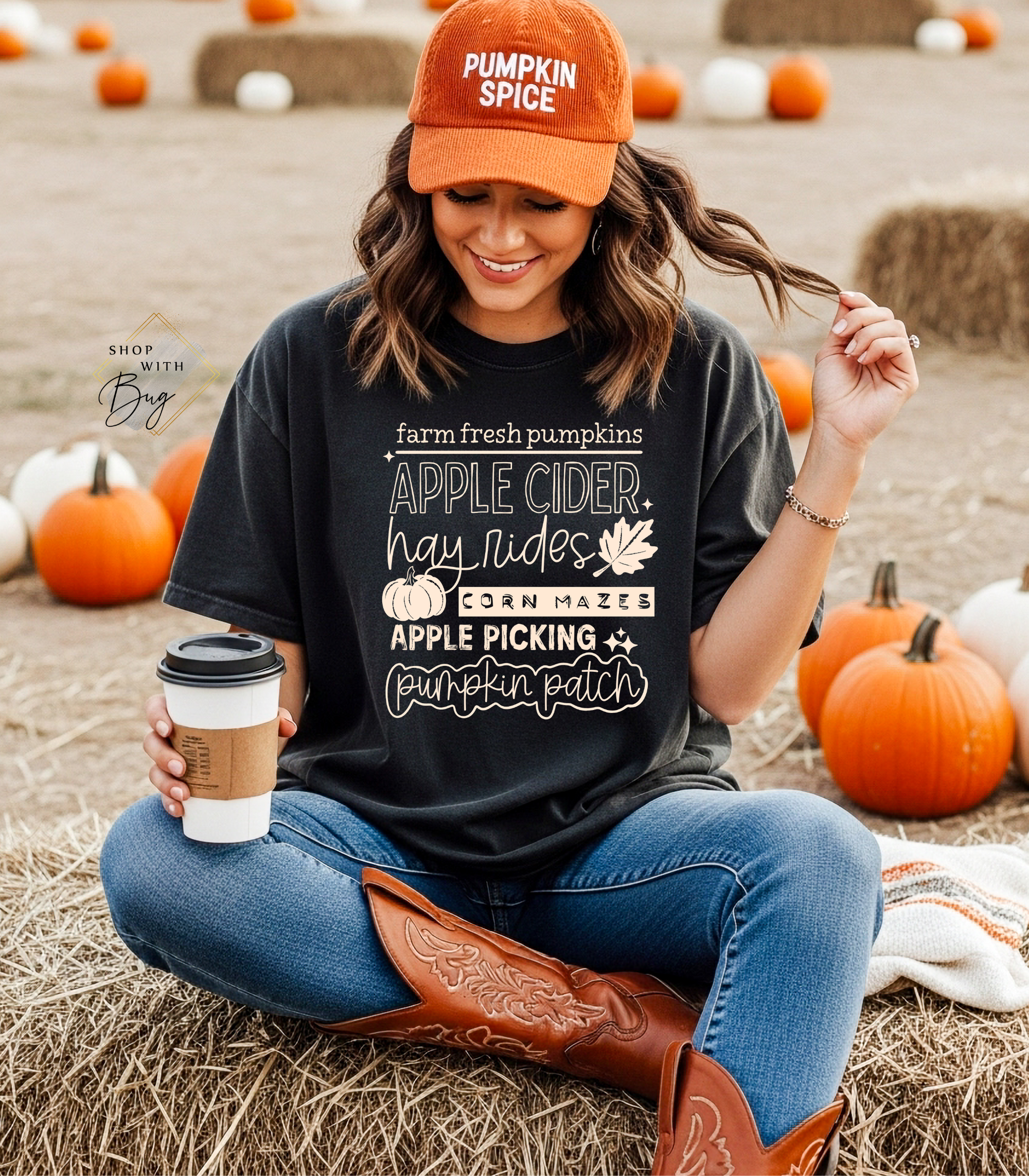 Farm Fresh Pumpkins, Pumpkin Patch Womens T-Shirt