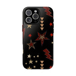 Retro Checkered Stars Phone Case, Punk tough case Case, Cute stars Phone Cover