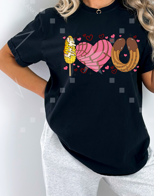 I Heart You Spanish Snacks Adult Shirt