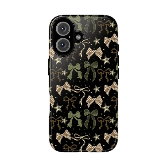 Camo Bows Phone Case, Floral Stars Camo tough case Case, Cute Phone Cover