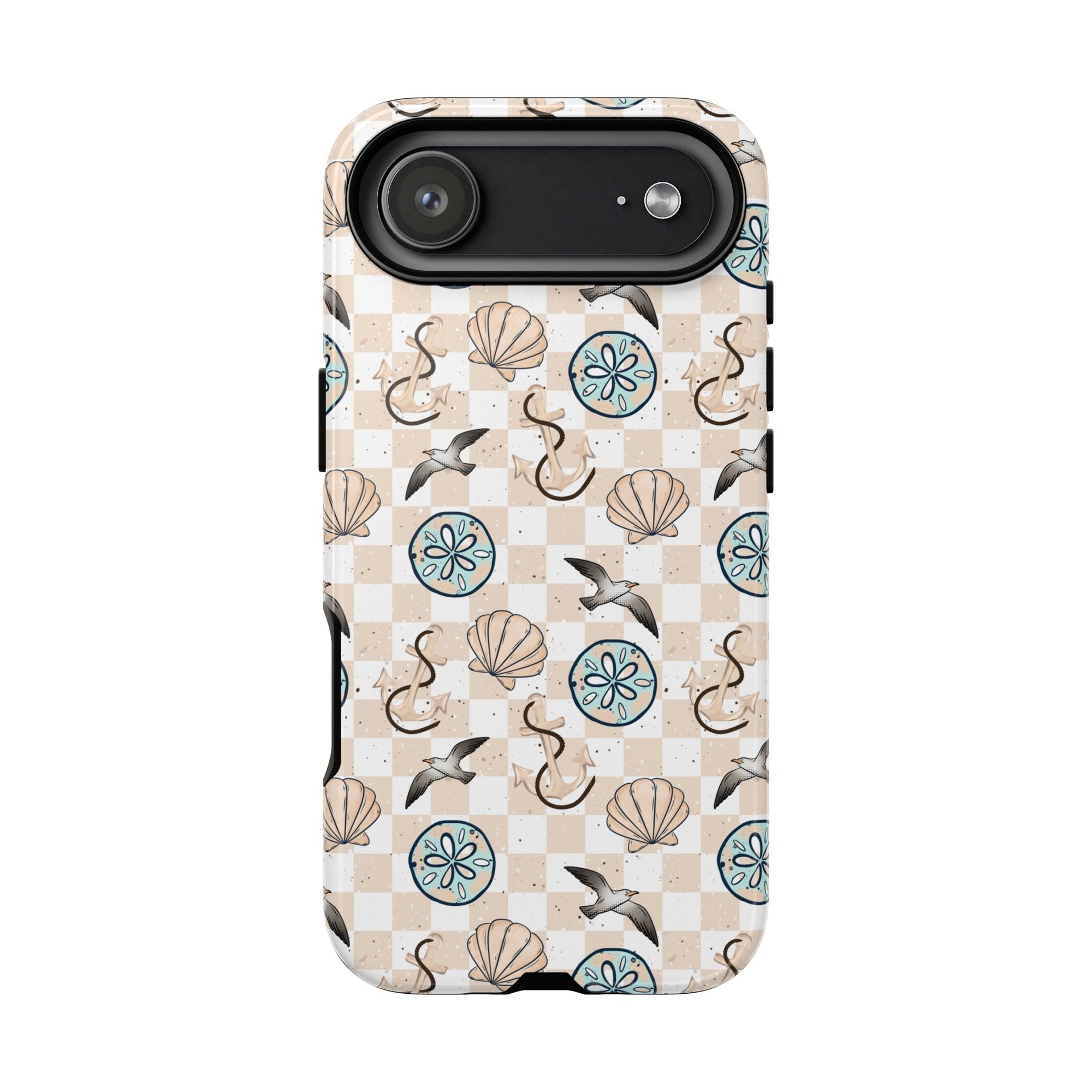Salty Ocean Phone Case, Beach tough case Case, Cute checkered Phone Cover