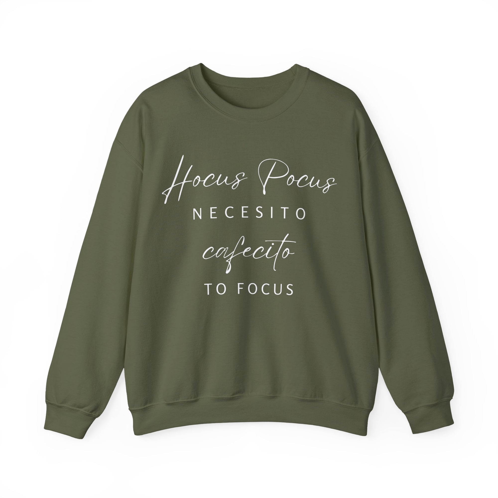H Pocus Necesito Cafecito to Focus Sweatshirt