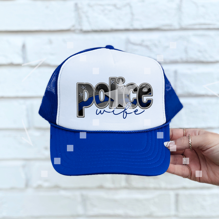 Police Wife Foam Trucker Hat