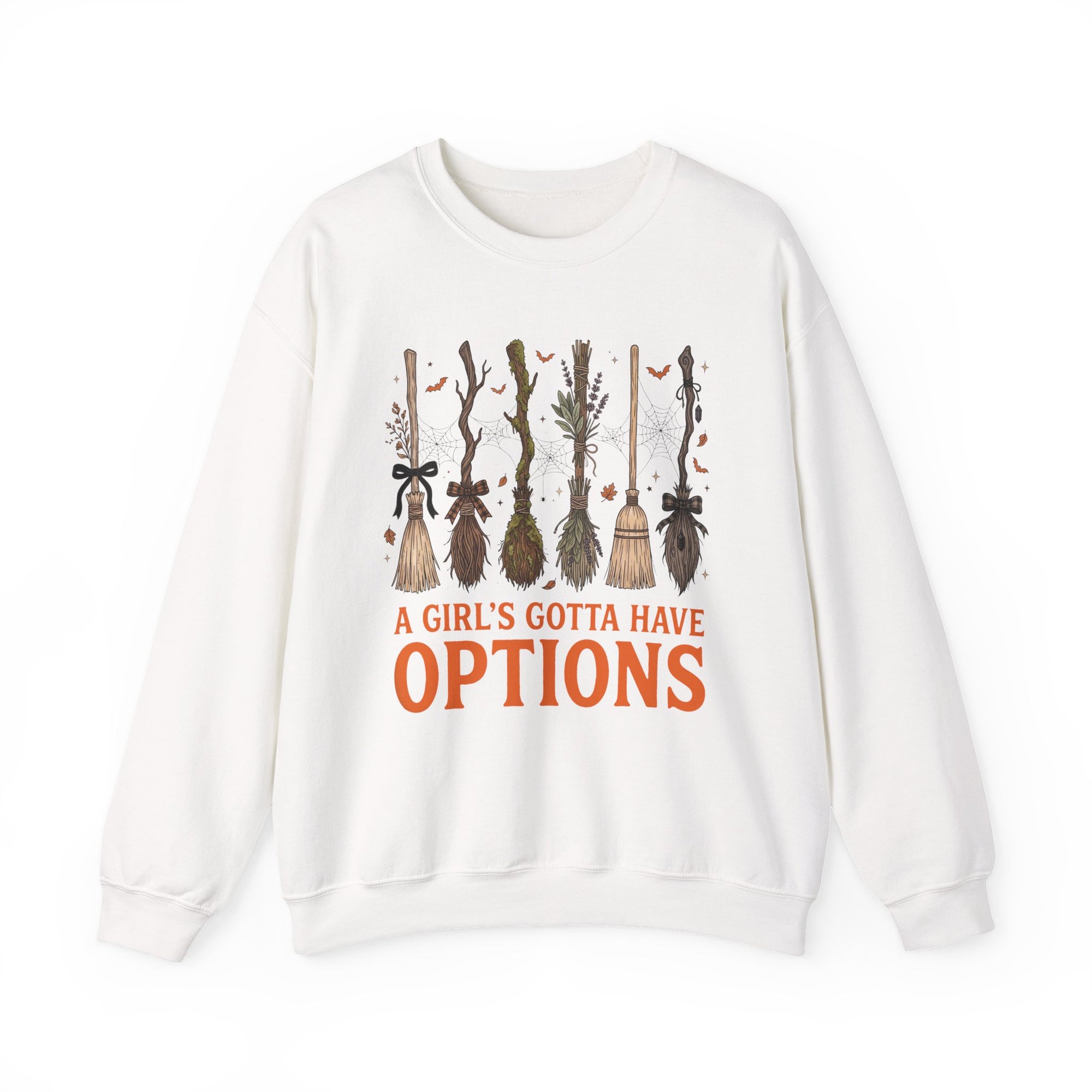 Retro A Girls Gotta Have Options Shirt, Halloween Witch Shirt, Spooky Season Pullover, Feeling Witchy Tee, Fall Gift for Women