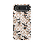 Iced Coffee Phone Case, Checkered tough case Case, Cute coffee Phone Cover
