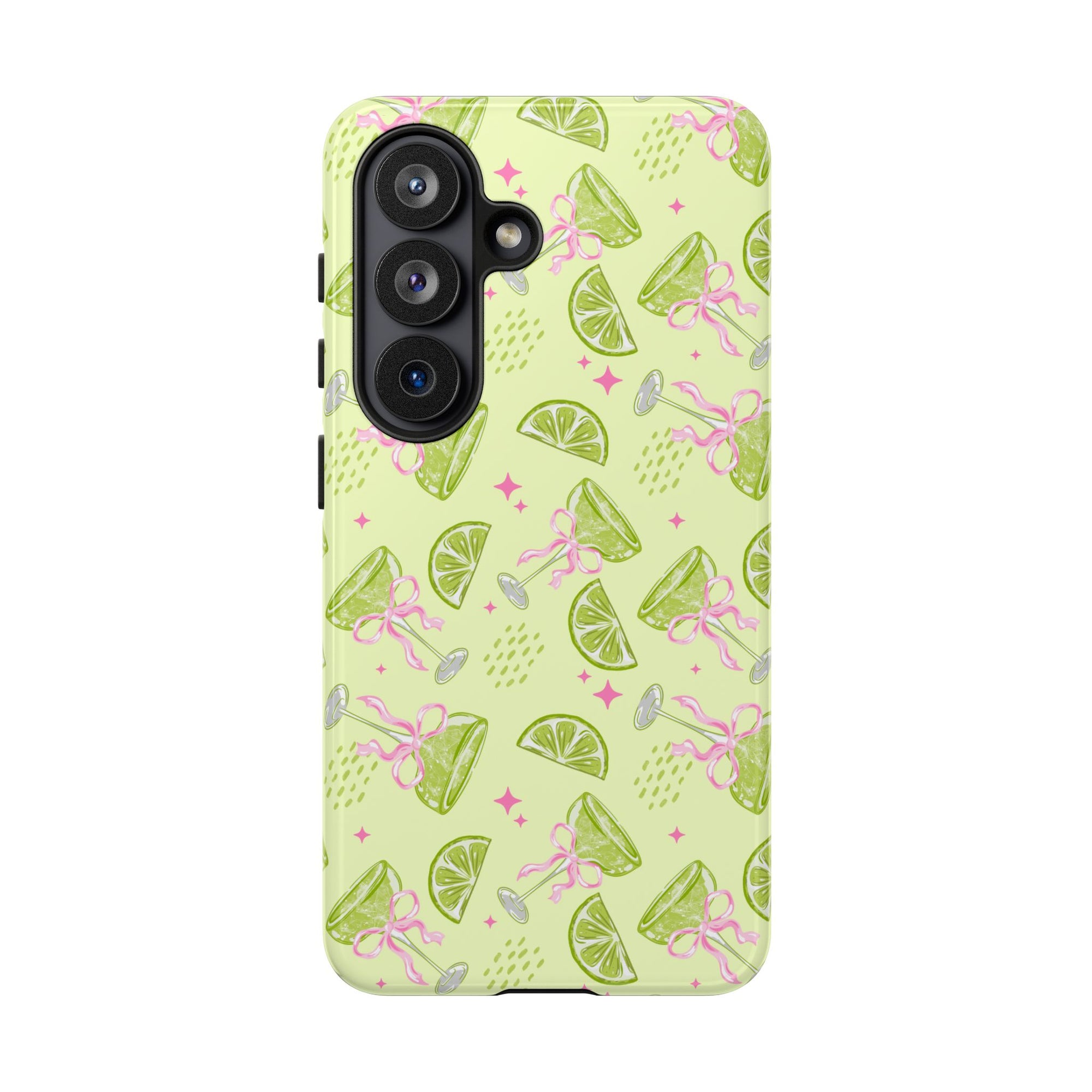 Margarita Phone Case, Floral Pink Bow tough case Case, Cute Fun Phone Cover