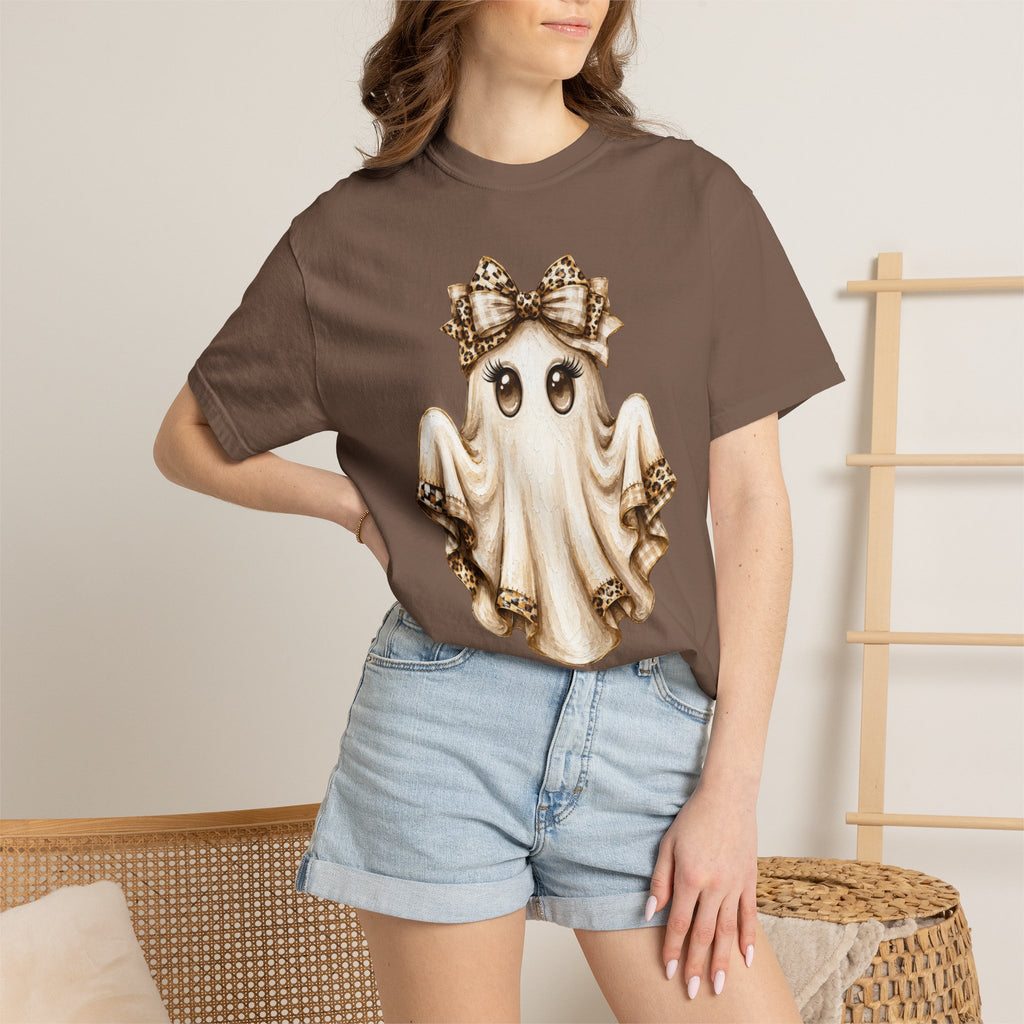 Leopard Coquette Ghost Comfort Colors T-shirt For Women