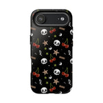Skull Cherry Leopard Stars Phone Case, Cherry tough case Case, Cute Punk Phone Cover