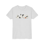 Cat Ghost Halloween Youth Short Sleeve Tee