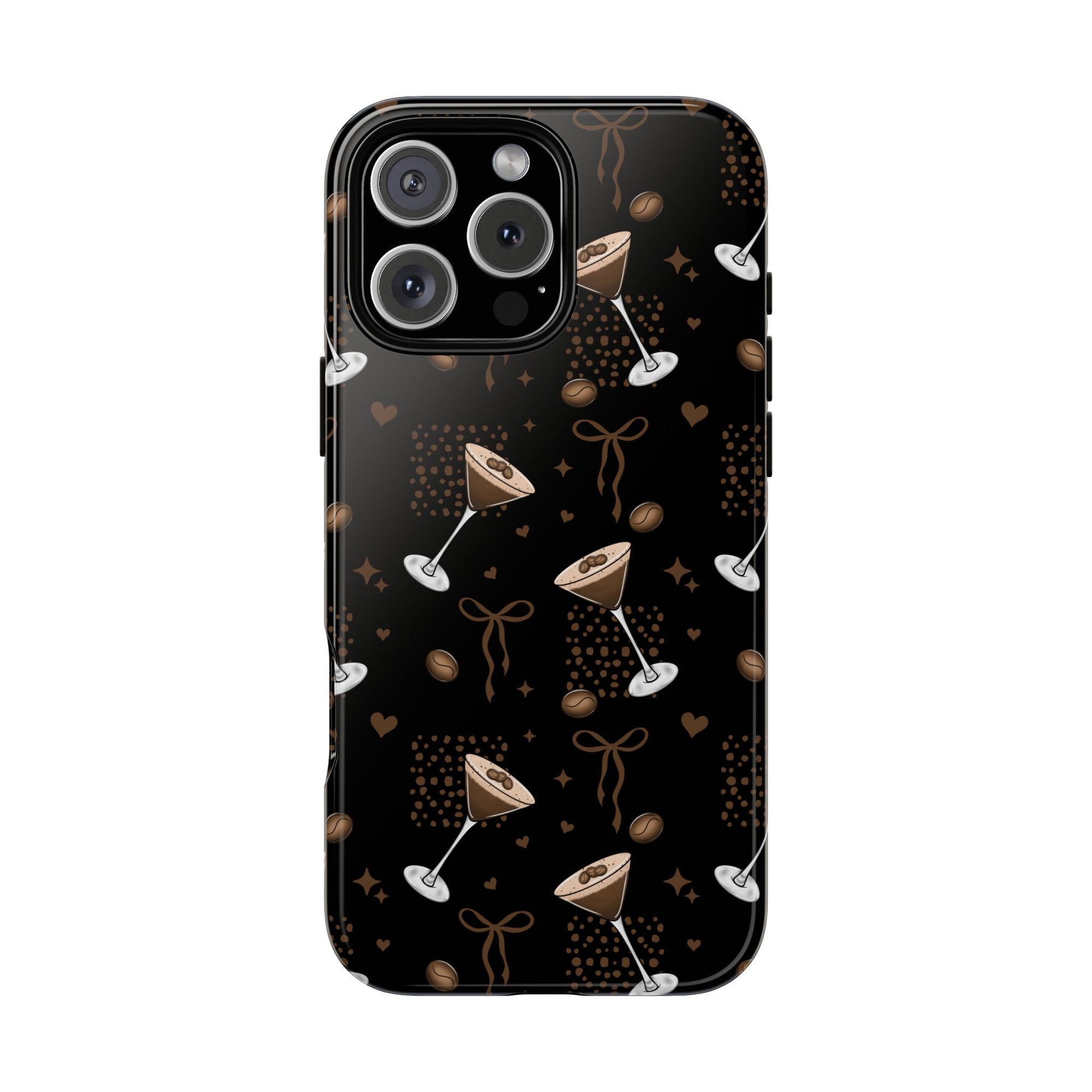 Espresso Martini Phone Case, Bow tough case Case, Cute coffee Phone Cover